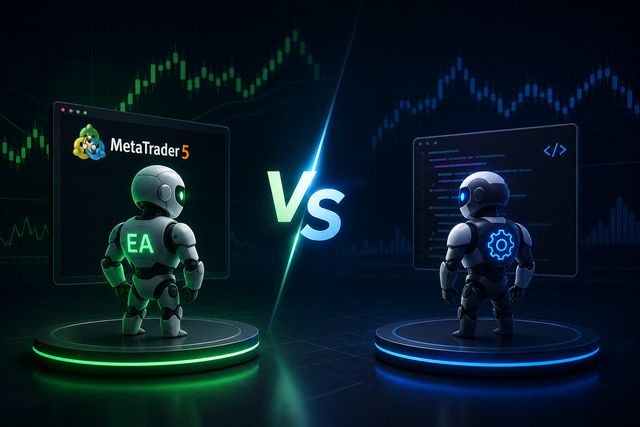 MT5 Expert Advisor vs External Custom Trading Bot: How the Architectures Differ guide illustration